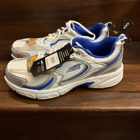 New Blue Silver  Avia 5000 Performance Genuine Leather Sneakers Women's Size 8 - Picture 6 of 10